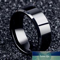 Fashion Charm Jewelry ring men stainless steel Black Band Ri...