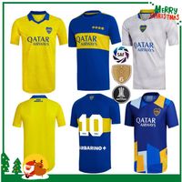 21 22 23 Boca Juniors de Rossi Soccer Jersey 2022 Hem Tevez Carlitos Maradona Roman Shirts Salvio Abila Pavon Football Uniform