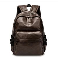 Mens Female Backpack Brand Double Shoulder Bags Male School Bags Leather Shoulder Bag305i