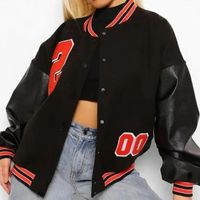Chaqueta de béisbol femenina 2022 streetwear hip hop chaquetas de chaquetas de cuero