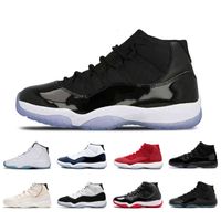 jordon 11s basketball shoes space jam fashion men sneakers Gamma Blue Concord High Bred Prom Night 11 sports trainers size 36-47
