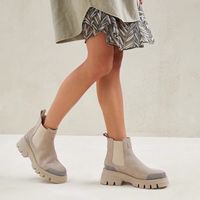 تشيلسي في الكاحل أحذية برونيل كوكينيل أزياء الراين المصممة مختلطة المصممين للأحذية النسائية أعلى جودة Nubuck جلدية مرنة 5 سم