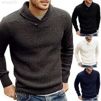Hombres suéter más gruesos Colt cálido otoño de la solapa de invierno mangas largas de tejido grueso 2022 L220801