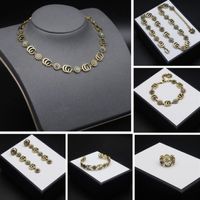 New arrival high quality Brand jewelry set necklace bracelet earrings ring for fashion women fine jewelry gift244F