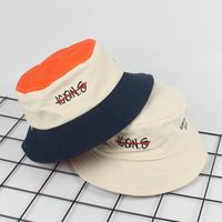 Berets 2022 Baumwollbrief Stickerei Eimer Hut Fischer Outdoor -Reise faltbare Sonnenkappe Hüte für Männer und Frauen