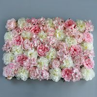 Fleurs décoratives couronnes panneau de fleur artificiel rose pivil