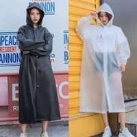 Fashion Adult Waterproof Long Raincoat Women Men Rain coat H...