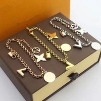 Hochwertige Designer -Armbandkette Silber Star Geschenkklee Armb￤nder Top -Ketten Mode Schmuckversorgung