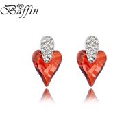 Stud Original Crystals From Mini Heart Earrings Women Romantic Wedding JewelryStudStud