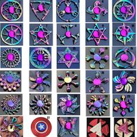 Spot goods rainbow beyblade Metal fidget spinner star flower skull dragon wing Hand Spinner for Autism ADHD Kids adults antistres Toy EDC