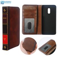 Flip Leather cell Phone Case for Oneplus 6T Cover Wallet Retro Bible Vintage Book Business Pouch238G227t
