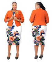 Abbigliamento etnico 5xl africa più size abito da donna set da 2 pezzi set primaverili rotondi rotondi 3/4 maniche pieghe