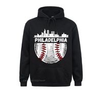 Men&#039;s Hoodies & Sweatshirts Vintage Philadelphia Baseball Skyline Hoodie Fitness Dominant Men Crazy Ostern Day