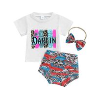 Sets de ropa de niña Fashion Fashion Three Piece Summer Outfits Letting Trampa Camiseta de manga corta J220711
