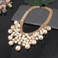 Chokers Multilayers imitación de perlas Cabecillas de gargantilla Declaración de mujeres Collar de moda Joya Collierchokers