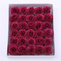 30 hoofden kristalgouden roosblauw demon kunstmatige zijden nepbloemkop eeuwig bloemboeket verpakkingsmateriaal