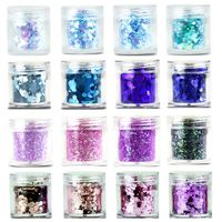 28Color Nail Glitter Tips Iridescent Blue Pink Purple Nail Sequins Powder 10ml Manicure Acrylic UV Glitter Powder Paillette227t