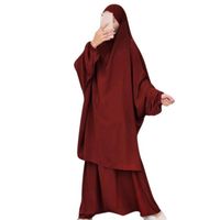Casual Dresses 2 Piece Set Abaya Dress Long Sleeve Pants Solid Color Side Split Midi Wide Leg Women Plus Size