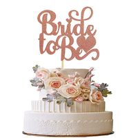 Другие праздничные партии поставляет золотые серебряные блеск невесты, чтобы быть кекс Топперы Bachelorette украшения торта свадебный душ свадебный деко
