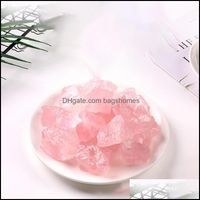 Kunsthandwerkskunstgeschenke Home Garden Holiday Geschenk 100g natürliche rosa Rosenquarz Kristall Rough Steine ​​Exemplar für Tumgraben