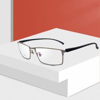 Mode Sonnenbrillenrahmen Titan-Legierungs-Rahmen-Gläser volle Felge rechteckige Brille Optische Business Eyewear-Rezeptable Männer-Stil