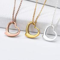 Chains Love Heart Femmes Collier Pendant Élégant Fashion Bijoux de bijoux Girl Girls Gold Gold 03mama