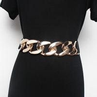 Пояс Европейский металлическая цепная цепочка для женщин для женщин Осень женская рубашка платье рубашки эластичное ремешок стрих