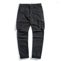 Pantalons de cargaison de printemps pour hommes Men Cotton Casual Summer Pant multi-poche militaire globale en plein air pantalon long de haute qualité masculine
