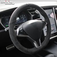 Black suede Steering Wheel Cover for Tesla model S model X2849