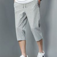 Yaz Zip Cepleri Sweatshorts Erkekler Spor giyim Nefes alabilen pamuk egzersiz Bol pantolon kısa erkekler rahat şort