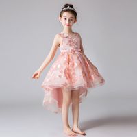 Wedding dress 2022 new summer lace tuxedo cute sweet lace flower girl hosting children's piano performance skirt
