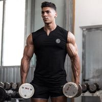 Herren Tanktops Herren Gym Casual Workout Top Muskulation Kleidung bequeme atmungsaktive Fitness-Singlets Sport ärmellose V-Ausschnitt Weste