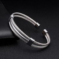 Unique Brand Stainless Steel Charm Bracelets Bangles For Men Women Jewelry Diy Male Silver Cuff Open Sporty Bangle204x