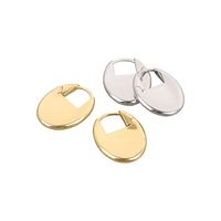Hoop Huggie 2022 Trendy 18k Real Gold Plating Oval Round Earrings Geometric Clip on For Women Girl Fashion Jewelry Gift
