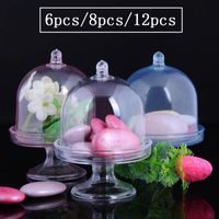 Gift Wrap Transparent Plastic Tray Candy Box For DIY Wedding Baby Shower Birthday Guests Clear Party SuppliesGift
