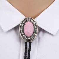 Bow Ties Western Cowboy Bolo Tie Leather Collar Rope Oval Tu...