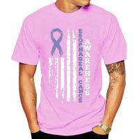Men&#039;s T-Shirts Usa Flag Esophageal Cancer Awareness , Ribbon Tee V2 Pride Of The Creature