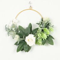 Decorative Flowers & Wreaths Rose Wreath Wedding Decor Wall ...