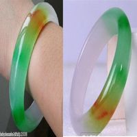 China Natural Grade A Jade Jadeite Three-color Bangle Bracelet inner 56mm-62mm241Q