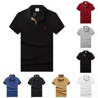 Мужские поло в летних рубашках бренд одежда для бренда хлопок с коротким рукавом бизнес -дизайн топ -футболка повседневная полосатая дизайнерская дыша