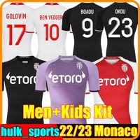 22/23 en tant que maillots de football Monaco Ben Yedder Volland Boadu Jean Lucas 3e chemise de football Maillots