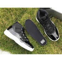 Ksneak 2020 New rare 11 Jubilee 25th Anniversary 11S Black Clear White Metallic Silver Real Carbon Fiber Mens Shoes Sneakers With Original Box