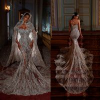 Elegant Wedding Dresses with Veil Sweetheart Lace Beads Bridal Gowns Custom Made Sweep Train Mermaid Wedding Dress Vestidos