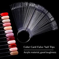 False Nails Nail Tips Nature Clear Black Artificial Sculpted Fake Finger Full Card Gel Polish Art Display Practice