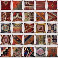 Cojín/almohada decorativa patrones bohemios de lino