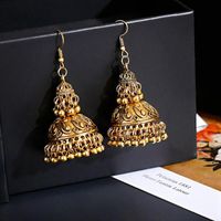 Dangle & Chandelier Vintage Ethnic Carved Gypsy Gold Bell Jhumka Earrings For Women Boho Jewelry Retro Tassel Ladies EarringsDangle DangleDa