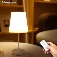 مصابيح طاولة مصباح LED مصباح USB شحن الضوء مع التحكم عن بُعد مؤقتًا قابلاً للضايق لغرفة نوم غرفة أطفال أخرى أضواء ليلية أخرى