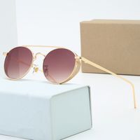Модные роскошные металлические солнцезащитные очки классические панк ретро солнце