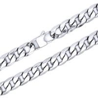 100% Stainless Steel Necklace Masculine Curb Chain Cyberpunk Jewelry 6mm Width 18-36 Inches 45cm-90cm277o