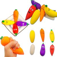 Novidade Jogos Brinquedos Descompression Esprema Legumes e Banana Liberar Pressão TPR Brinquedo Para Crianças e Adulto
